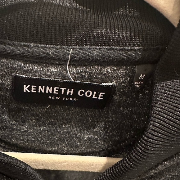 Kenneth Cole REACTION Men's Full Zip Logo Long Sleeve Knit Medium - Picture 4 of 4